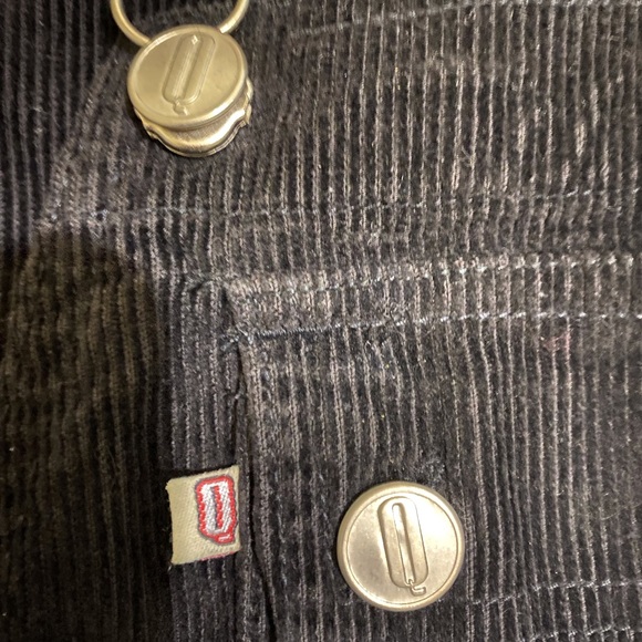 Y2K Black Corduroy Jumper Overall Dress Vest Back SZ‎ 6 Relaxed Fit Western - Picture 8 of 16